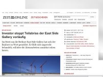 Bild zum Artikel: Berliner Mauer: 
			  Investor stoppt Teilabriss der East Side Gallery vorläufig