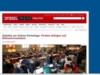 Bild zum Artikel: Debatte um Online-Parteitage: Piraten drängen auf Mitmachrevolution