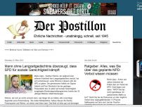 Bild zum Artikel: Mann ohne Langzeitgedächtnis überzeugt, dass SPD für soziale Gerechtigkeit kämpft