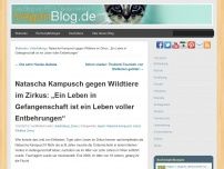 Bild zum Artikel: Natascha Kampusch gegen Wildtiere im Zirkus: „Ein Leben in Gefangenschaft ist ein Leben voller Entbehrungen“