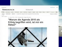 Bild zum Artikel: Sozialrichter Jürgen Borchert: 'Warum die Agenda 2010 als Erfolg begriffen wird, ist mir ein Rätsel'