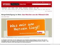 Bild zum Artikel: Bürgerbeteiligung im Netz: Das Märchen von der Mitmach-CDU