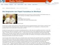 Bild zum Artikel: Die Ansprache von Papst Franziskus im Wortlaut