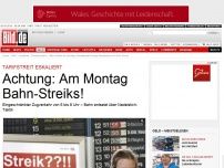 Bild zum Artikel: Tarifstreit eskaliert - Achtung: Am Montag Bahn-Streiks!