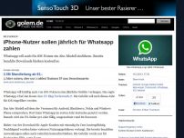 Bild zum Artikel: Messenger: Whatsapp will iPhone-Nutzer jährlich zur Kasse bitten