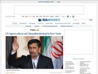 Bild zum Artikel: US-Agent schoss auf Ahmadinedschad in New York