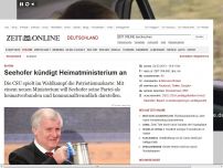 Bild zum Artikel: Bayern: 
			  Seehofer kündigt Heimatministerium an