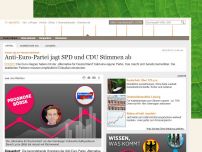Bild zum Artikel: Handelsblatt-Prognosebörse: Anti-Euro-Partei jagt SPD und CDU Stimmen ab