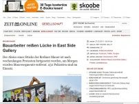 Bild zum Artikel: Berliner Mauer: 
			  Mauerstück an East Side Gallery wird entfernt
