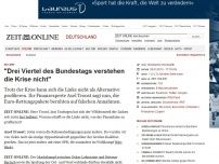 Bild zum Artikel: Die Linke: 
			  'Drei Viertel des Bundestags verstehen die Krise nicht'