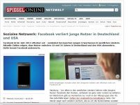 Bild zum Artikel: Soziales Netzwerk: Facebook verliert junge Nutzer in Deutschland und USA