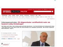 Bild zum Artikel: Interessenvertreter: EU-Abgeordneter veröffentlicht mehr als tausend Lobby-Einladungen