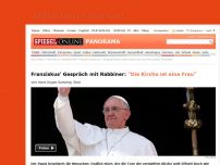 Bild zum Artikel: Franziskus' Gespräch mit Rabbiner: 'Die Kirche ist eine Frau'