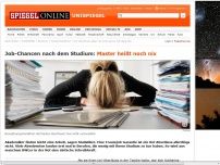 Bild zum Artikel: Job-Chancen nach dem Studium: Master heißt noch nix