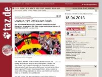 Bild zum Artikel: Völkermord an den Deutschen?: Deutsch, vom Ohr bis zum Arsch