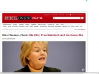 Bild zum Artikel: Münchhausen-Check: Die CDU, Frau Steinbach und die Homo-Ehe