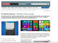 Bild zum Artikel: PC-Markt-Einbruch: 'Windows 8 hat versagt'