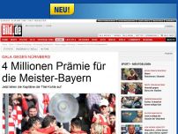 Bild zum Artikel: Bayern-Gala - 4 Millionen Prämie für die Meister-Bayern