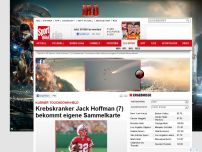 Bild zum Artikel: Jack Hoffman (7)  -  

Krebskranker Touchdown-Held bekommt eigene Sammelkarte