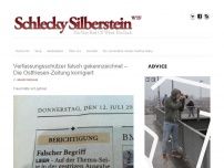 Bild zum Artikel: Verfassungsschützer falsch gekennzeichnet – Die Ostfriesen-Zeitung korrigiert