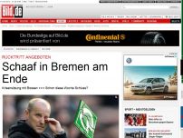 Bild zum Artikel: Rücktritt angeboten - Schaaf in Bremen am Ende