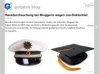 Bild zum Artikel: Hausdurchsuchung bei Bloggerin wegen Jux-Doktortitel