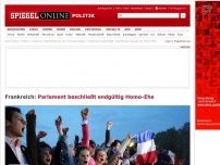 Bild zum Artikel: Frankreich: Parlament beschließt endgültig Homo-Ehe