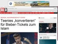 Bild zum Artikel: In norwegischer TV-Show - Teenies „konvertieren“ für Bieber-Tickets zum Islam