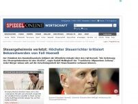 Bild zum Artikel: Steuergeheimnis verletzt: Höchster Steuerrichter kritisiert Bekanntwerden von Fall Hoeneß