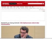Bild zum Artikel: Rücktritt von Georg Schmid: CSU-Spitzenmann stürzt über Gehaltsaffäre