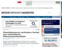 Bild zum Artikel: Chemiekonzerne verhindern Verbot von umstrittenen Pflanzenschutzmitteln