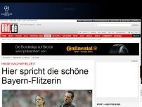 Bild zum Artikel: Heiße Nachspielzeit - Hier spricht die schöne Bayern-Flitzerin