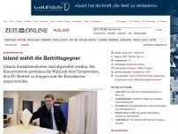 Bild zum Artikel: Regierungswechsel: 
			  Island wählt die Beitrittsgegner