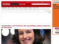 Bild zum Artikel: Gehaltsaffäre: CSU-Politikerin Bär beschäftigte späteren Ehemann als Mitarbeiter