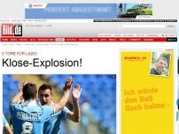 Bild zum Artikel: 5 Tore für Lazio - Klose-Explosion gegen Bologna!