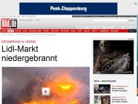 Bild zum Artikel: Großbrand in Herne - Lidl-Markt niedergebrannt