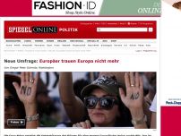 Bild zum Artikel: Neue Umfrage: Europäer trauen Europa nicht mehr
