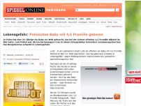 Bild zum Artikel: Lebensgefahr: Polnisches Baby mit 4,5 Promille geboren