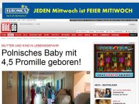 Bild zum Artikel: In Lebensgefahr - Polnisches Baby mit 4,5 Promille geboren!