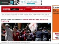 Bild zum Artikel: Gewalt gegen Homosexuelle: Westerwelle kritisiert georgische Regierung