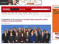 Bild zum Artikel: Aufgeblähte EU-Kommission: Europas Regierungschefs wollen Lissabon-Vertrag aushebeln