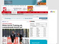 Bild zum Artikel: Dortmund-Schreck  -  

Götze bricht Training ab, Lewandowski knickt um