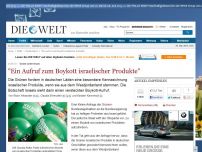 Bild zum Artikel: Grüne unter Druck: 'Ein Aufruf zum Boykott israelischer Produkte'