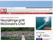 Bild zum Artikel: Ungesunde Fritten - Neunjährige grillt McDonald's-Chef