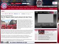 Bild zum Artikel: Der FC Bayern feiert noch einmal mit den Fans