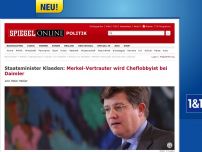 Bild zum Artikel: Staatsminister Klaeden: Merkel-Vertrauter wird Cheflobbyist bei Daimler
