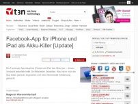 Bild zum Artikel: Facebook-App saugt den iPhone-Akku leer