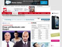 Bild zum Artikel: Lewandowski-Poker  -  

BVB-Trainer Klopp will Mandzukic oder Shaqiri!