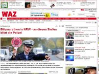 Bild zum Artikel: Blitzmarathon in NRW - An diesen Stellen blitzt die Polizei