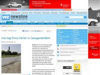 Bild zum Artikel: Irrer legt Pony-Ohren in Garageneinfahrt